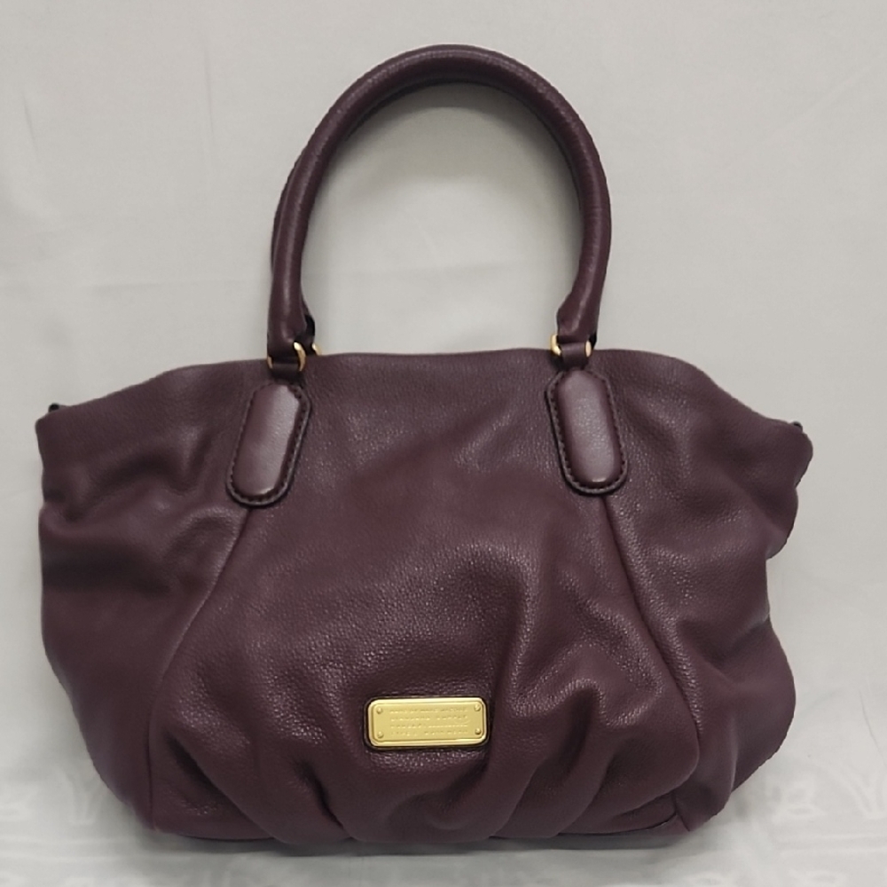 Marc By Marc Jacobs Q Fran Pebbled Leather Shoulder Bag Tote in Dark Wine